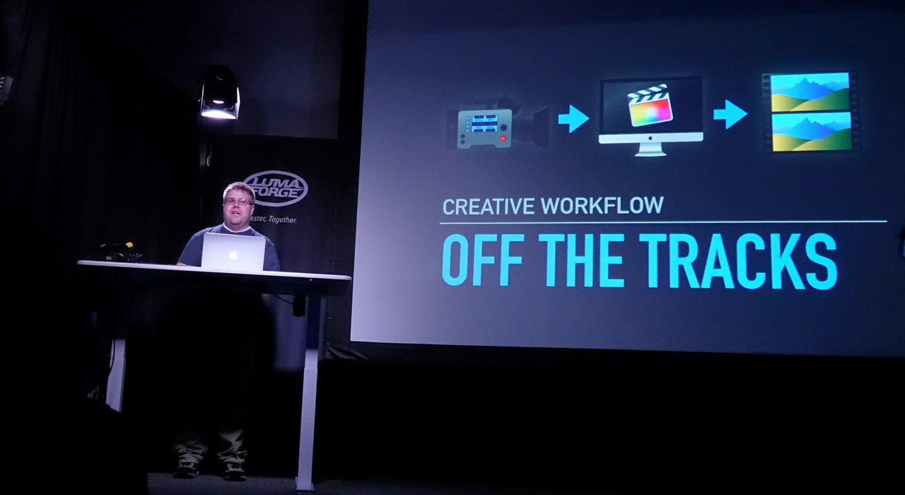 Brad Olsen on Lumaforge Faster Together Stage_NAB 2018_ZOO01035